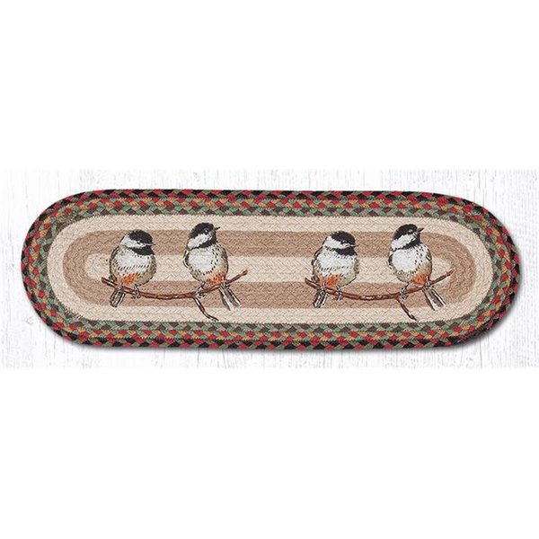 H2H 27 x 8.25 in. Chickadee Printed Oval Stair Tread Rug H22548574